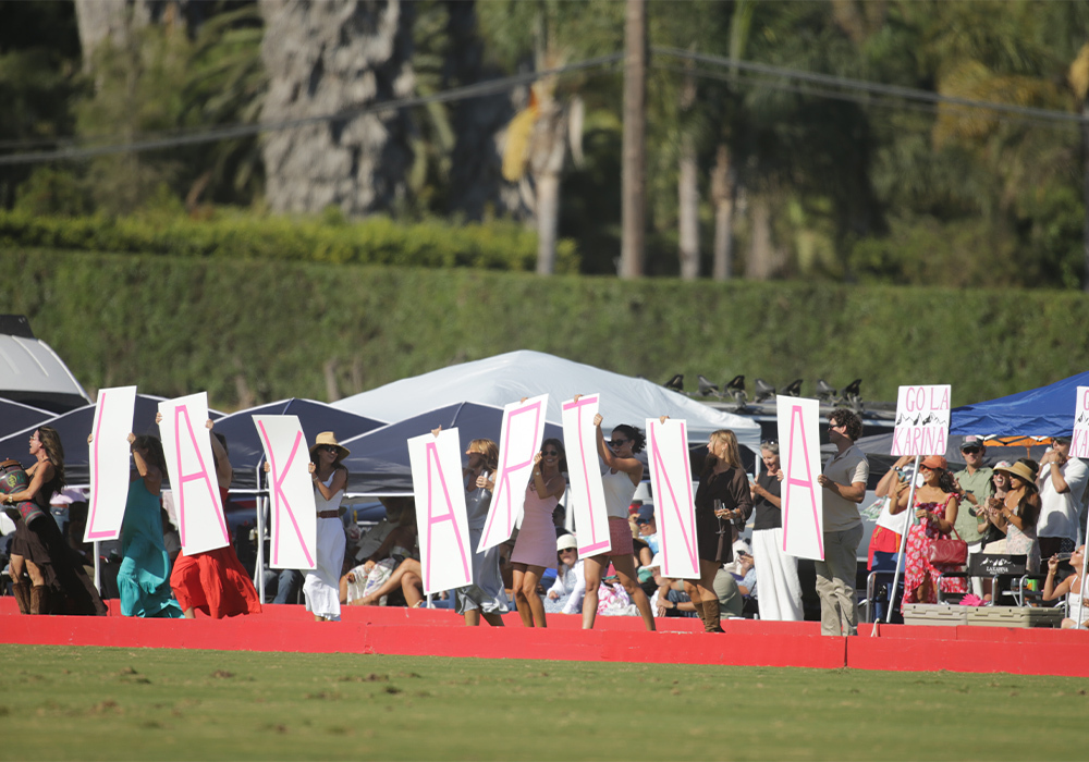 La Karina's family, friends and fans brought team spirit to the sidelines.