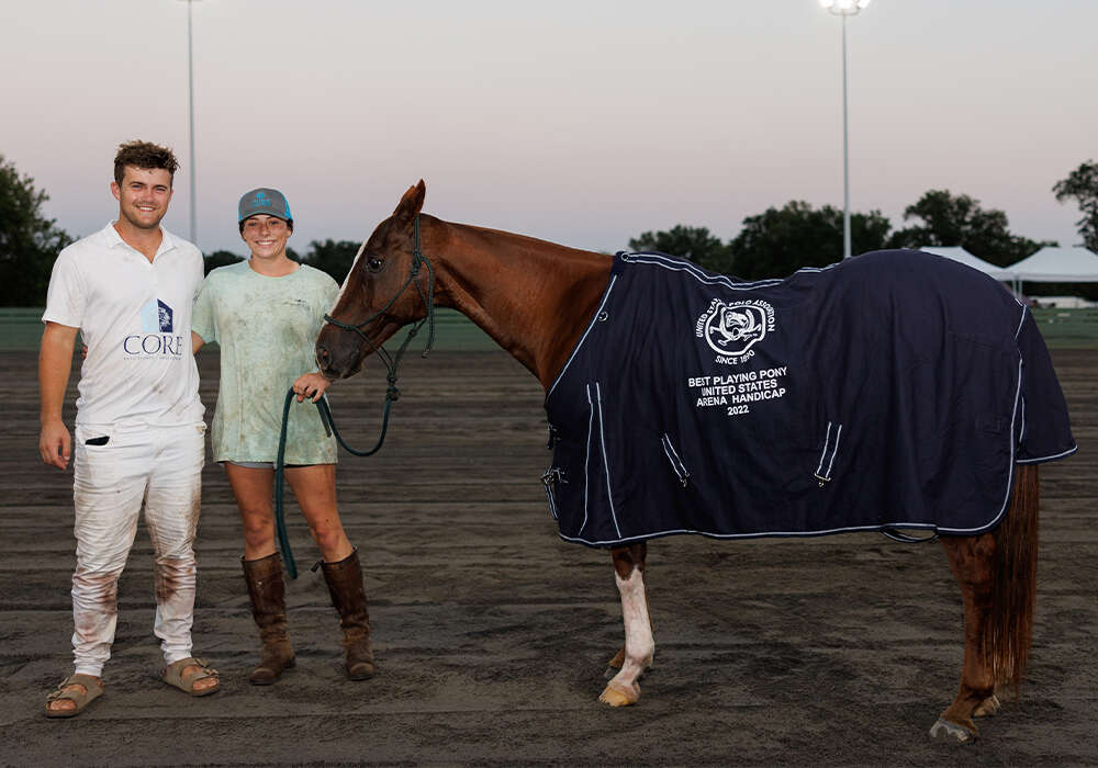 Best Playing Pony Spraypaint, played and owned by Connor Deal, pictured with Meghan Milligan.