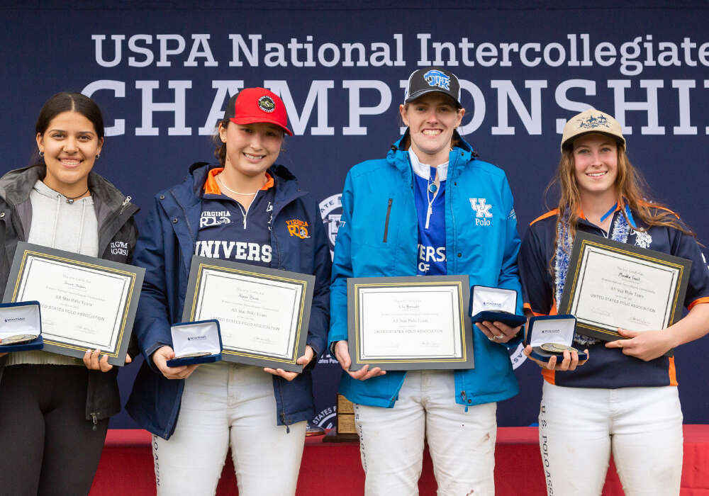 2022 Division I Women's Intercollegiate Championship All-Stars - Joanie Jackson (Texas A&M), Alana Benz (University of Virginia), Lila Bennett (University of Kentucky), Maddie Grant (University of Virginia).